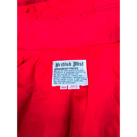 British Mist Detachable Hood Unisex EU50/Men's Lg Fire Red Parka Jacket Coat EUC - Picture 9 of 11